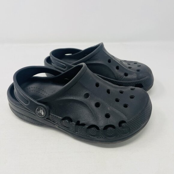 Crocs Kids Junior Size 2 Baya Clog Slip On Casual Shoes in Black $40 S5 - Picture 1 of 10